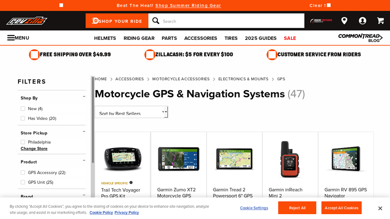 Motorcycle GPS & Navigation Systems - RevZilla