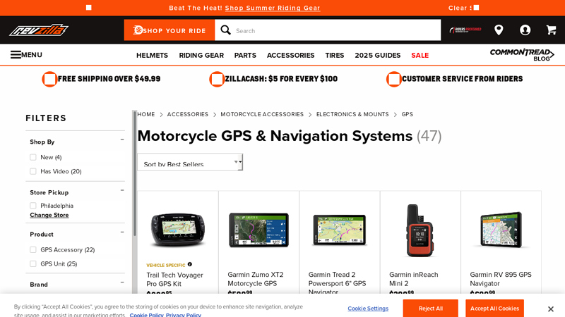 Motorcycle GPS & Navigation Systems - RevZilla