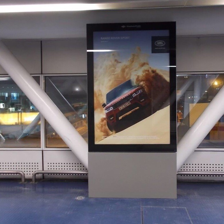 Floor-Standing 6 Sheet Aluminum Profile LED Backlit Billboard Scrolling Advertising Light Box