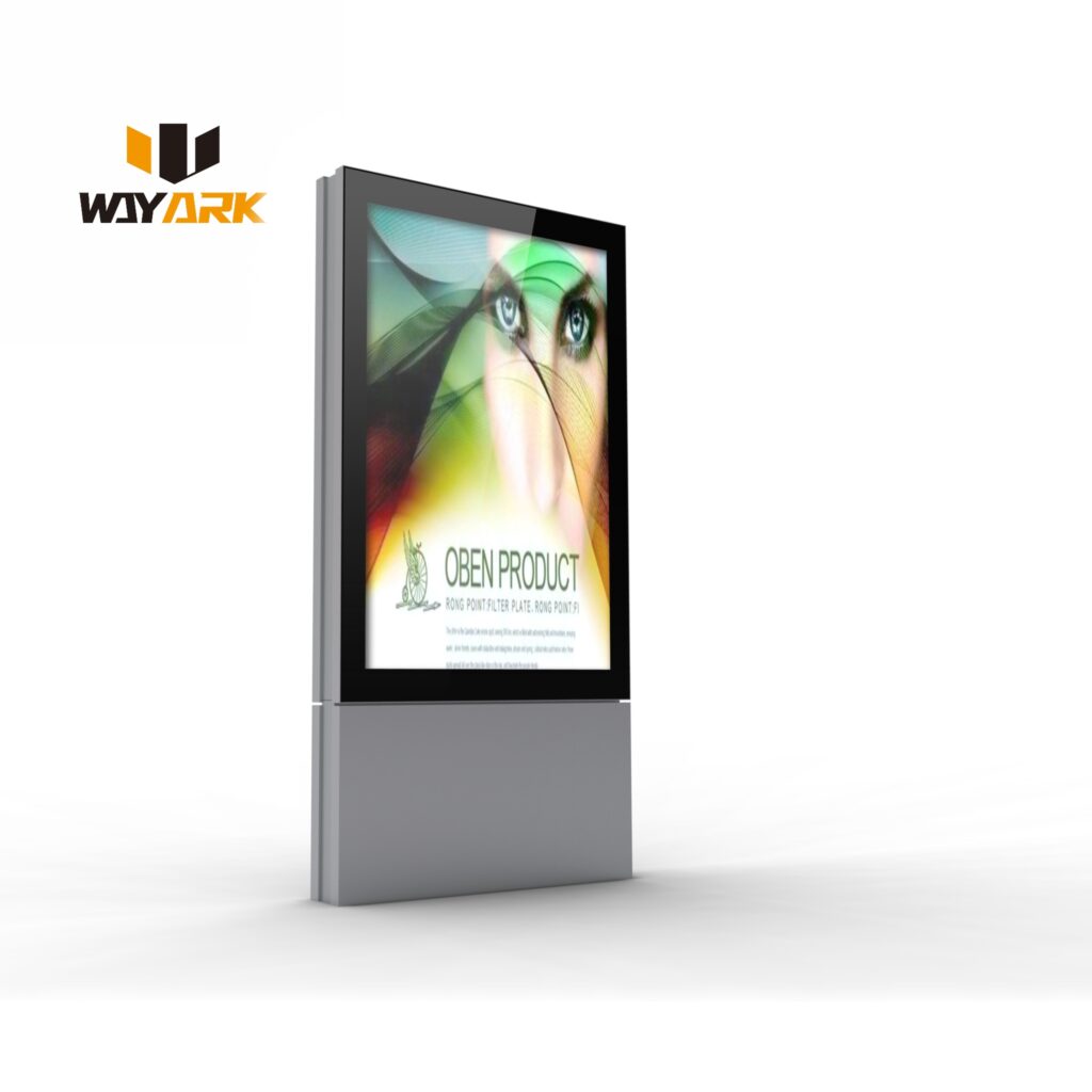 Floor-Standing 6 Sheet Aluminum Profile LED Backlit Billboard Scrolling Advertising Light Box