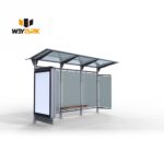 High Quality Customized Modern Aluminum Alloy Bus Stop Shelters Urban Public Rectangle Shaped Bus Shetler