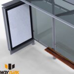 High Quality Customized Modern Aluminum Alloy Bus Stop Shelters Urban Public Rectangle Shaped Bus Shetler